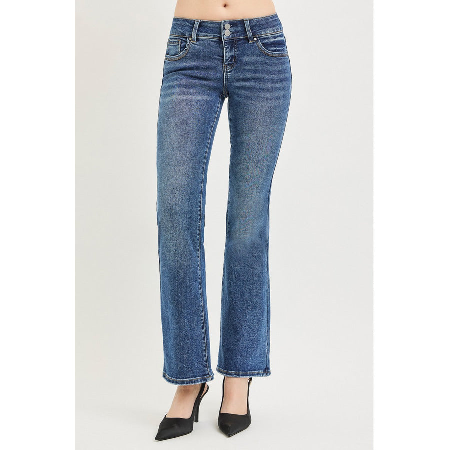 RISEN Tummy Control Low Rise Bootcut Jeans MEDIUM / Apparel and Accessories
