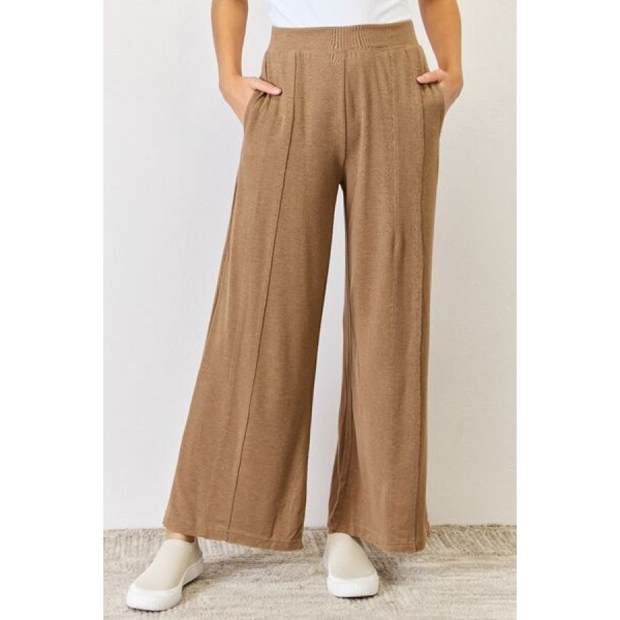 RISEN Ultra Soft Wide Leg Pants Mocha / S Clothing