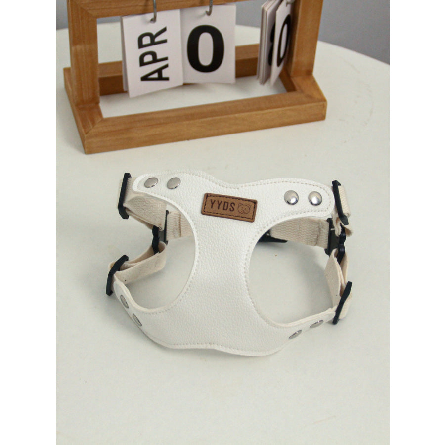 Rivet-Decorated Dog Harness Leash Set Apparel and Accessories