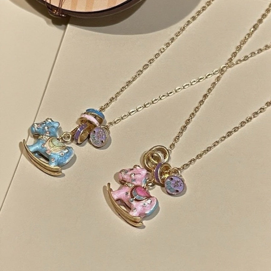 Rocking Horse Pendant Necklace Apparel and Accessories