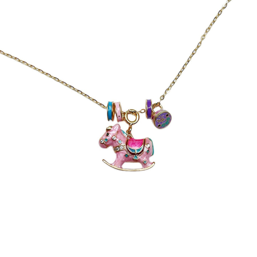 Rocking Horse Pendant Necklace Apparel and Accessories