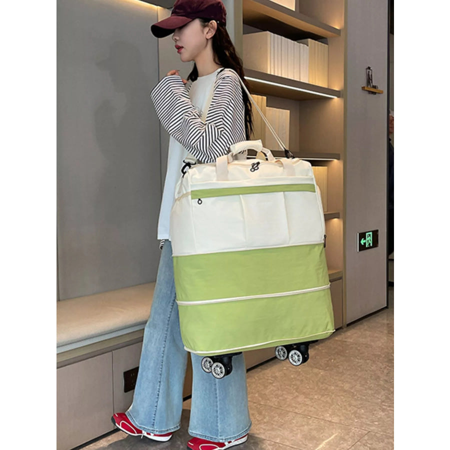 Rolling Duffel Bag with Wheels Green / One Size Apparel and Accessories