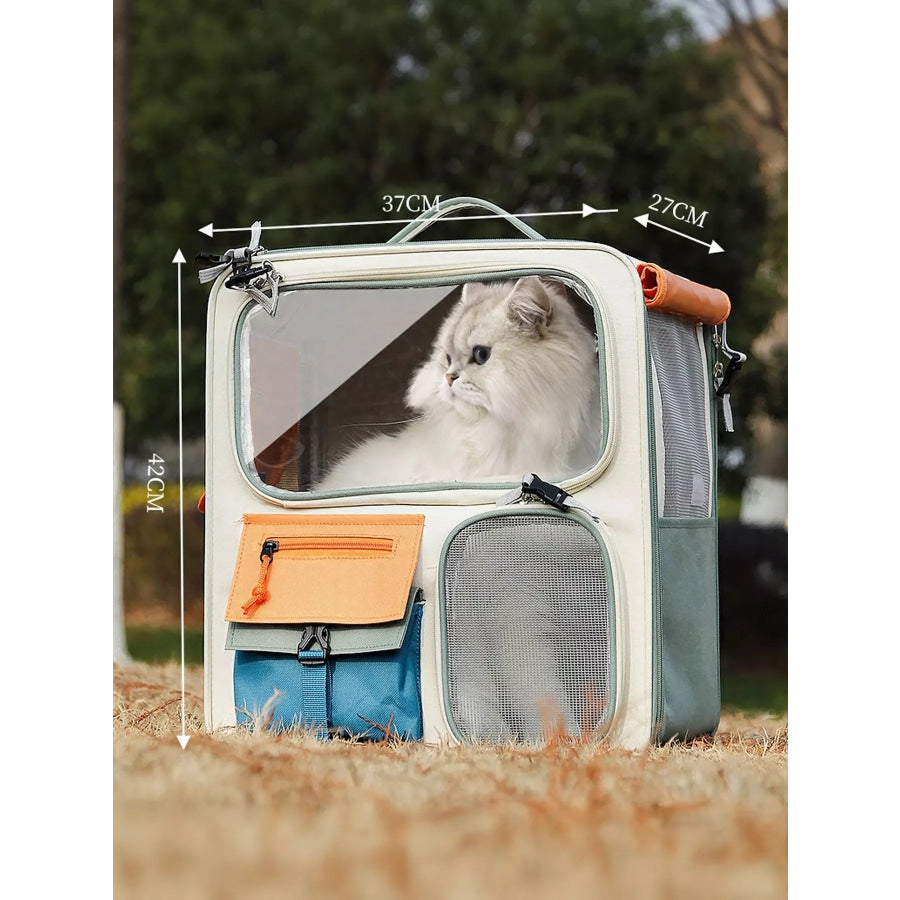 Rolling Pet Carrier with Telescopic Handle Apparel and Accessories