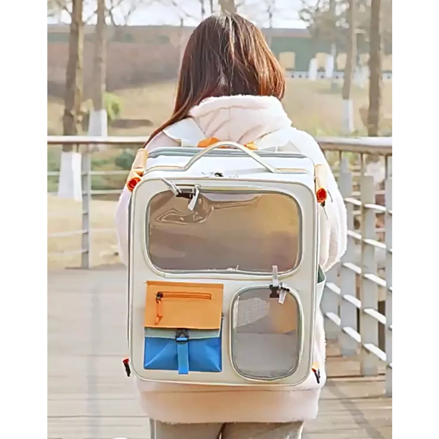 Rolling Pet Carrier with Telescopic Handle Green Backpack / One Size Apparel and Accessories