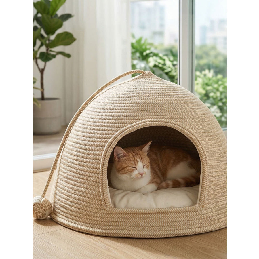 Rope Dome Pet Nest Pet Nest + Mat / L Apparel and Accessories