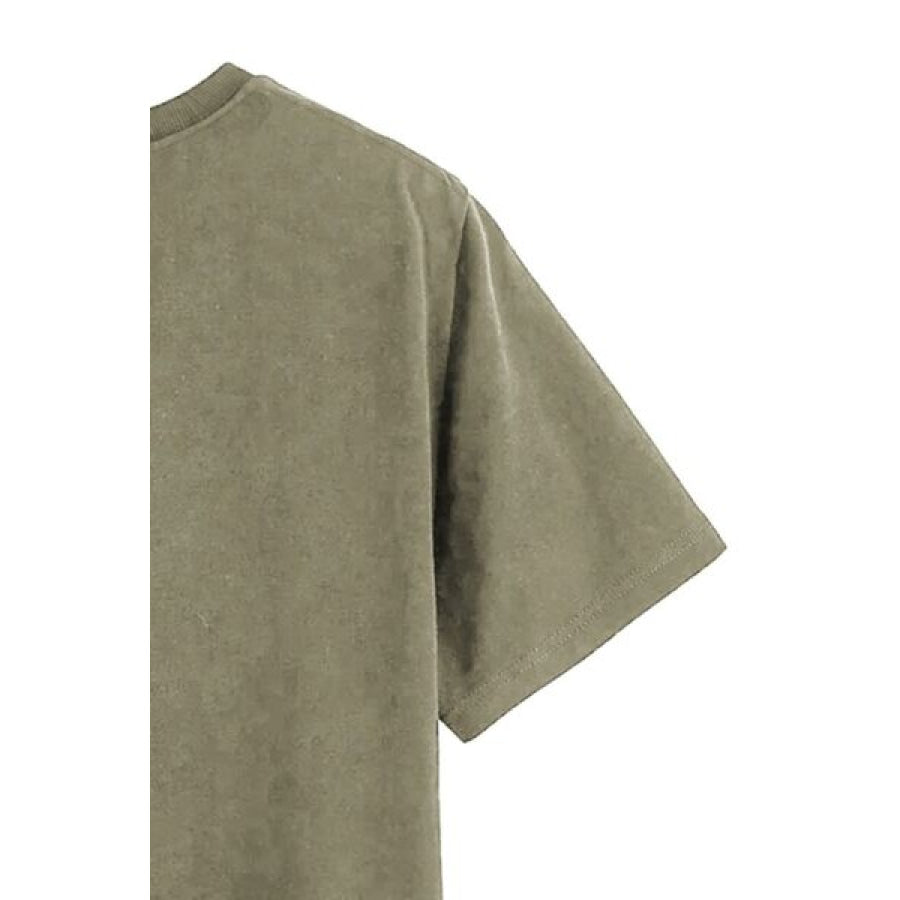 Rose Round Neck Short Sleeve T - Shirt Apparel and Accessories