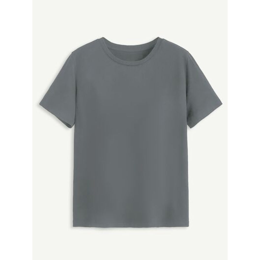 Rose Round Neck Short Sleeve T - Shirt Apparel and Accessories