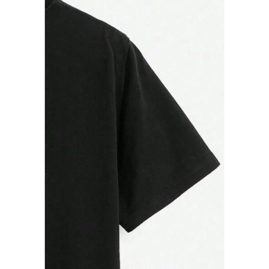 Rose Round Neck Short Sleeve T - Shirt Apparel and Accessories