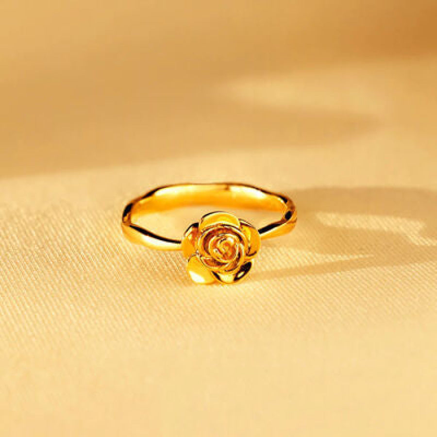 Rose Shape 18K Gold - Plated Ring Apparel and Accessories