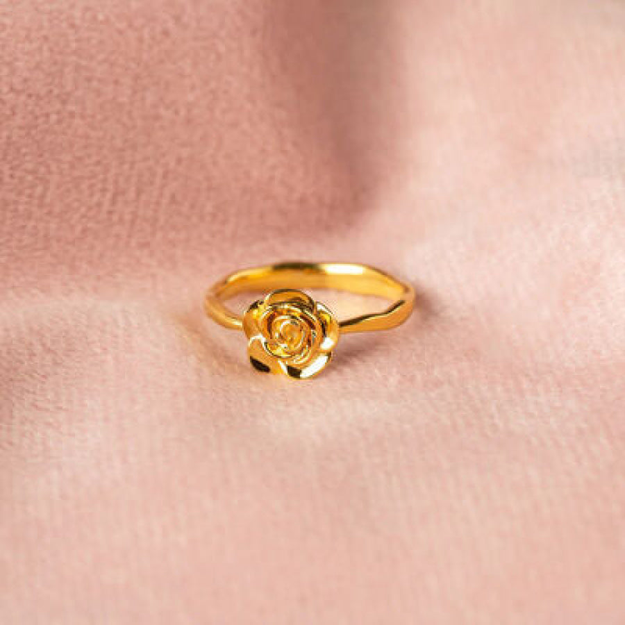 Rose Shape 18K Gold - Plated Ring Apparel and Accessories