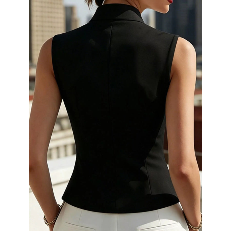Rose Zip Up Sleeveless Shirt Apparel and Accessories
