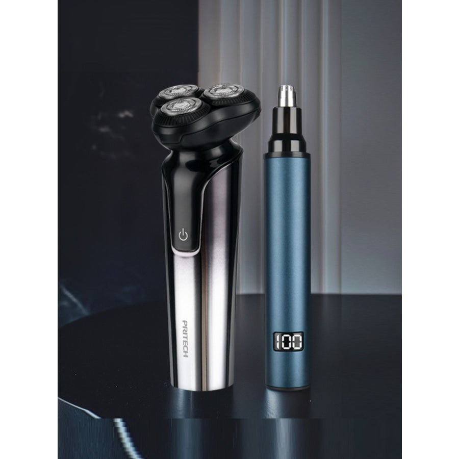 Rotary Rechargeable Electric Shaver and Nose Hair Trimmer Shaver/nose Hair Combo / ONESIZE Apparel and Accessories