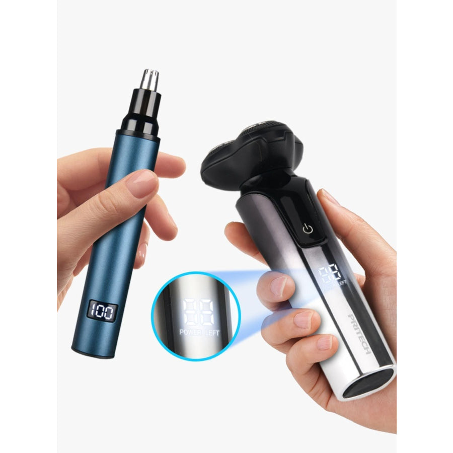 Rotary Rechargeable Electric Shaver and Nose Hair Trimmer Shaver/nose Hair Combo / ONESIZE Apparel and Accessories