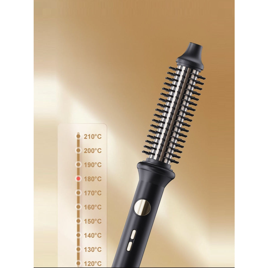 Rotating Heated Straightening Comb Black / European plug Apparel and Accessories