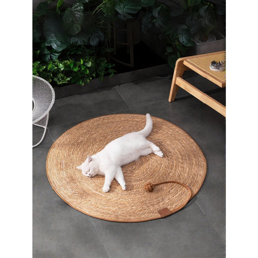 Round Braided Pet Mat Mat / S Apparel and Accessories