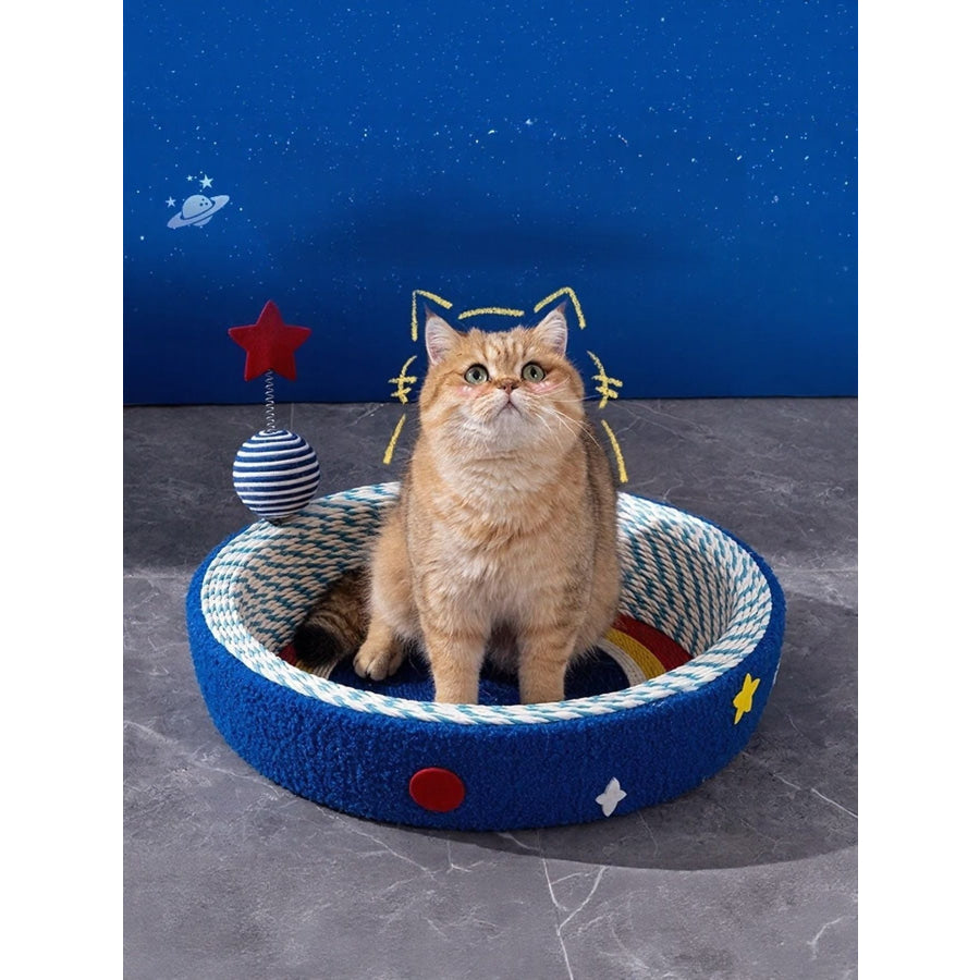 Round Cat Scratching Posts Pet Nest Starry Sky Model / L Apparel and Accessories