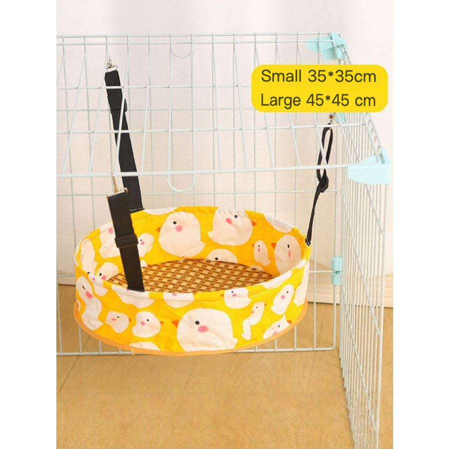 Round Hanging Pet Hammock Yellow / S Apparel and Accessories