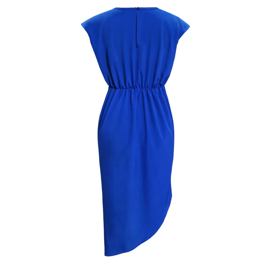 Round Neck Cap Sleeve Dress Apparel and Accessories