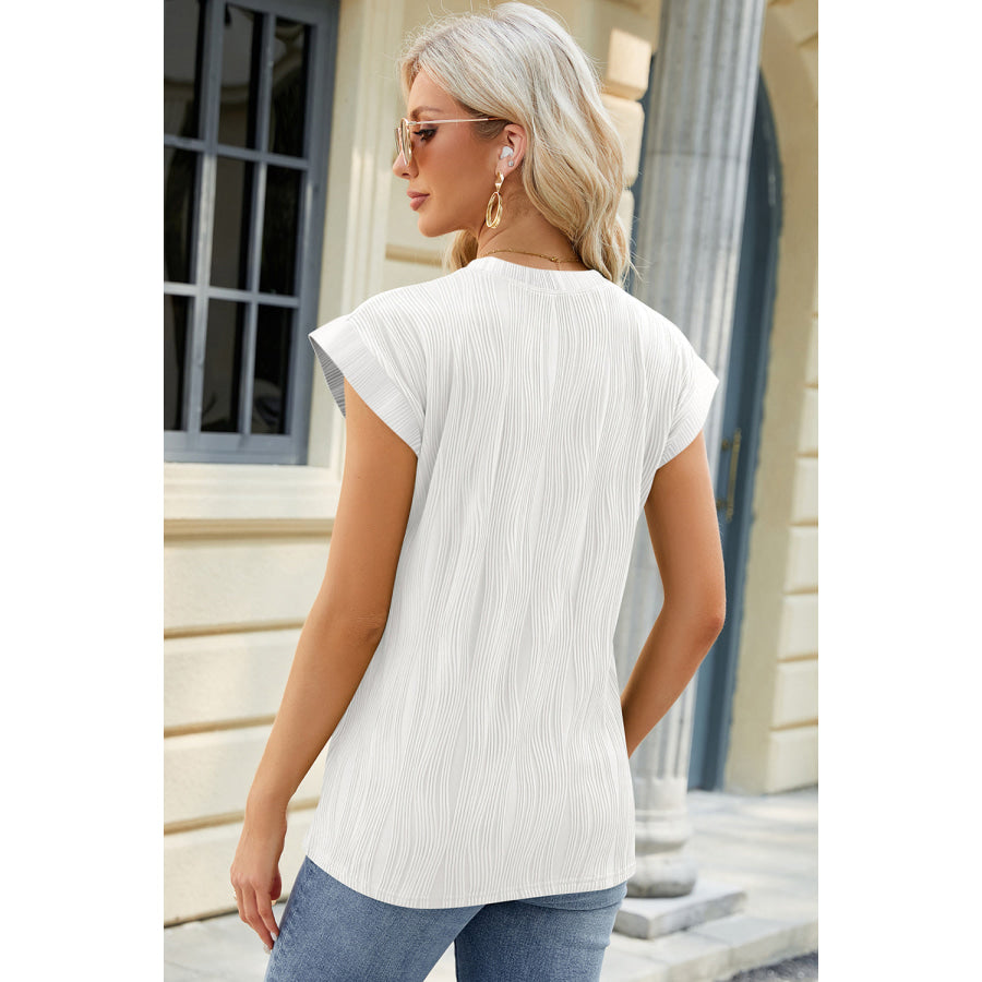 Round Neck Cap Sleeve T - Shirt Apparel and Accessories