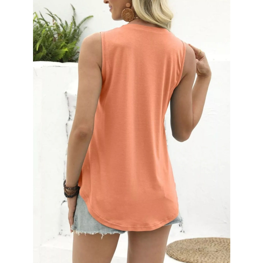 Round Neck Casual Tank Top Apparel and Accessories
