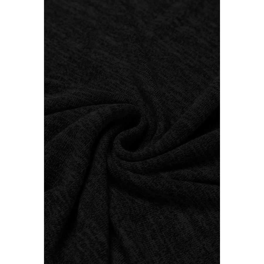 Round Neck Cold Shoulder Long Sleeve Top Apparel and Accessories
