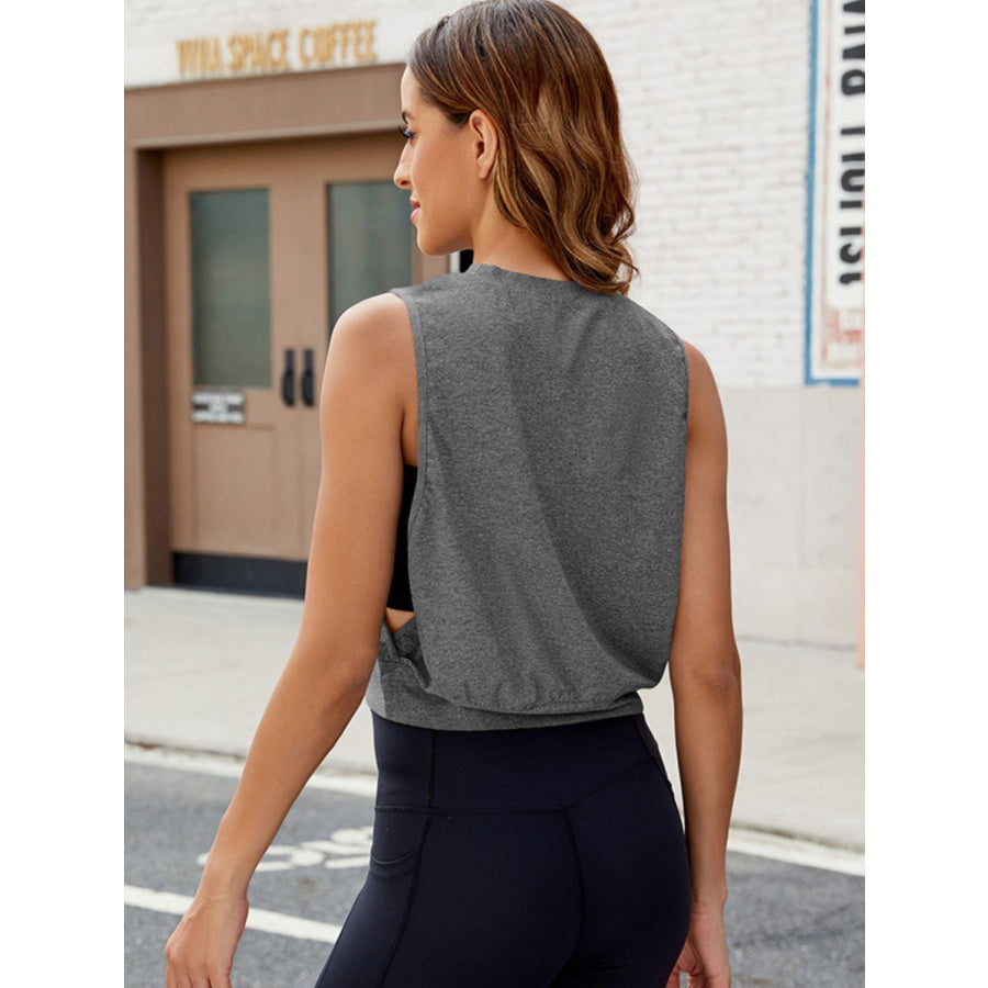 Round Neck Crop Tank Apparel and Accessories