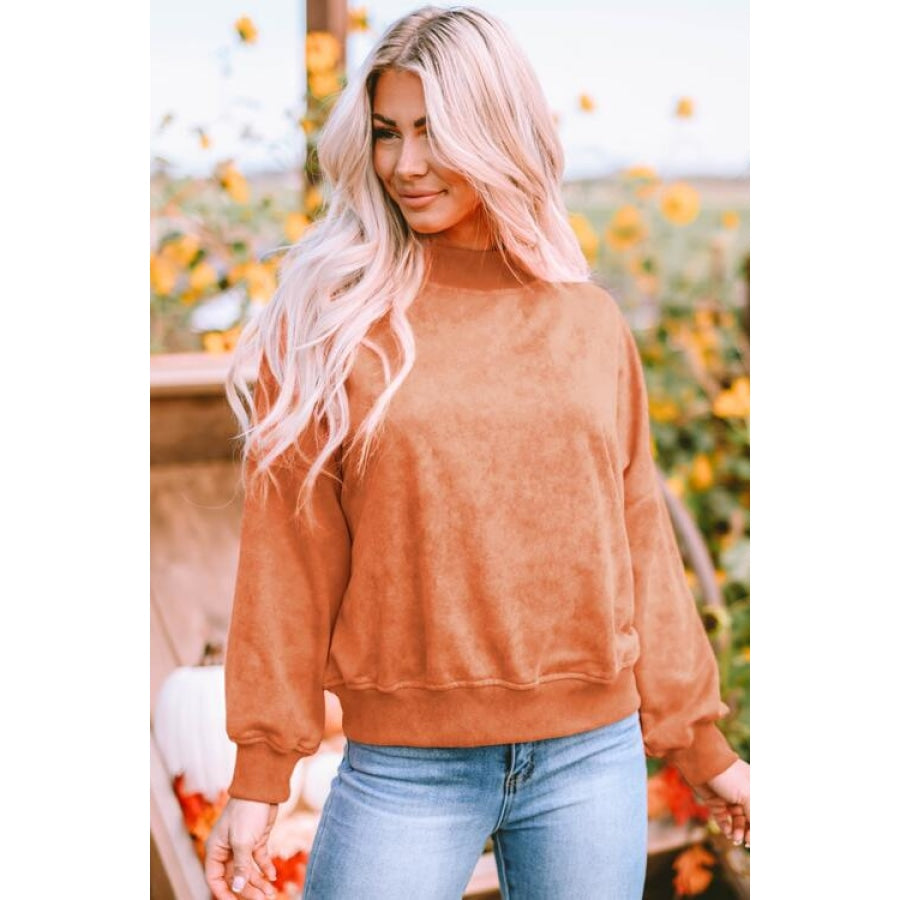 Round Neck Dropped Shoulder Sweatshirt