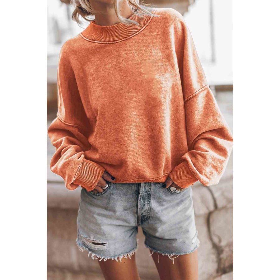 Round Neck Dropped Shoulder Sweatshirt