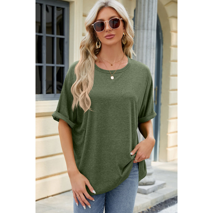 Round Neck Half Sleeve T - Shirt Apparel and Accessories