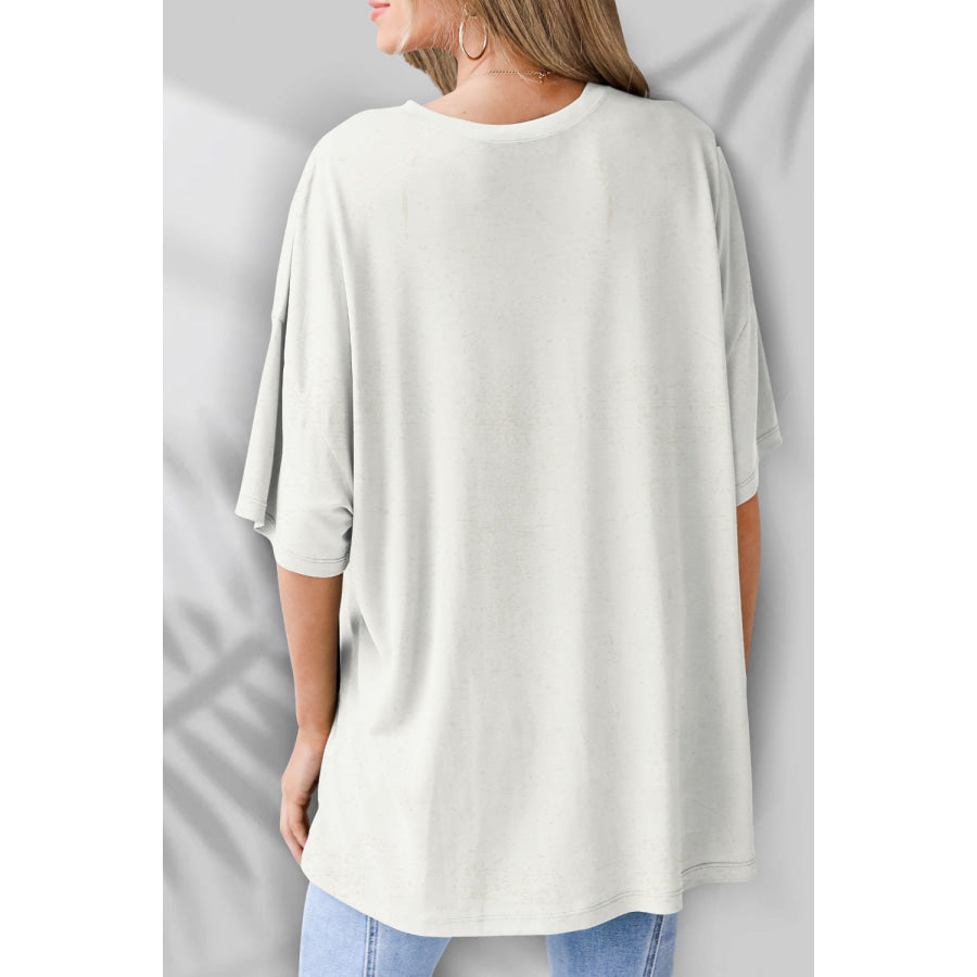 Round Neck Half Sleeve T - Shirt Apparel and Accessories