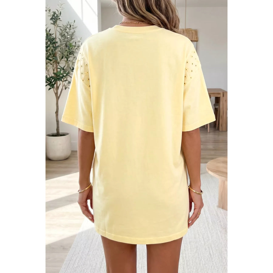 Round Neck Half Sleeve T-Shirt Dress Apparel and Accessories