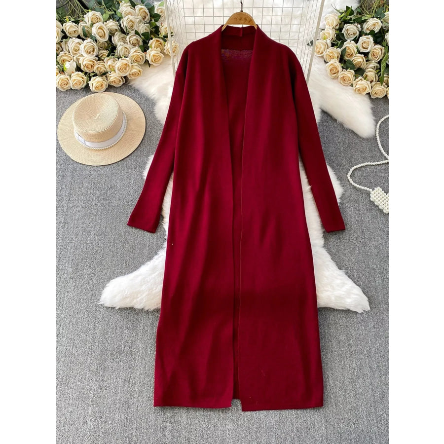 Round Neck Knitted Dress & Cardigan Set Apparel and Accessories