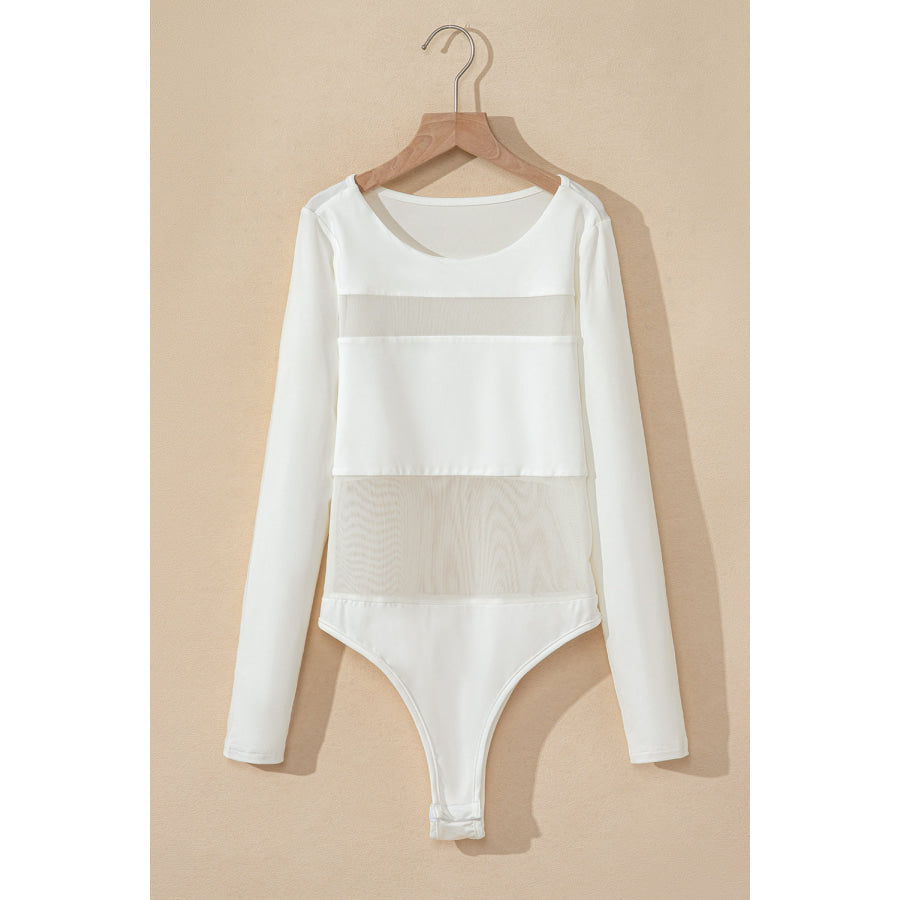 Round Neck Long Sleeve Bodysuit Apparel and Accessories