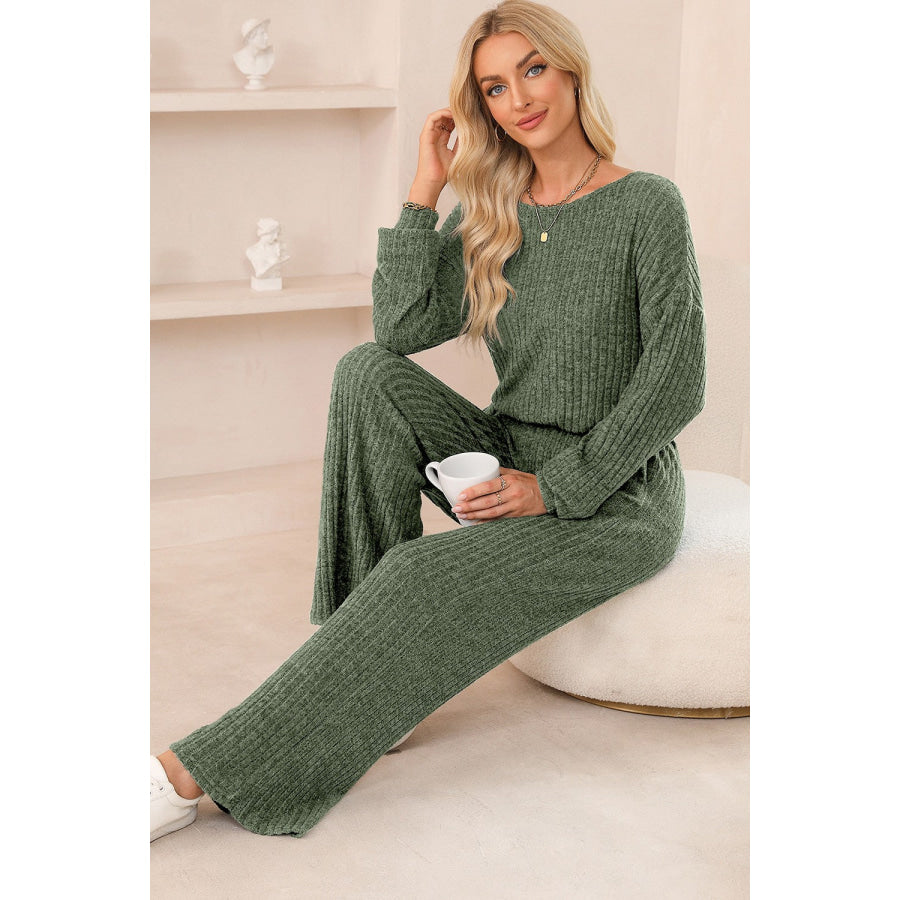 Round Neck Long Sleeve Jumpsuit Apparel and Accessories