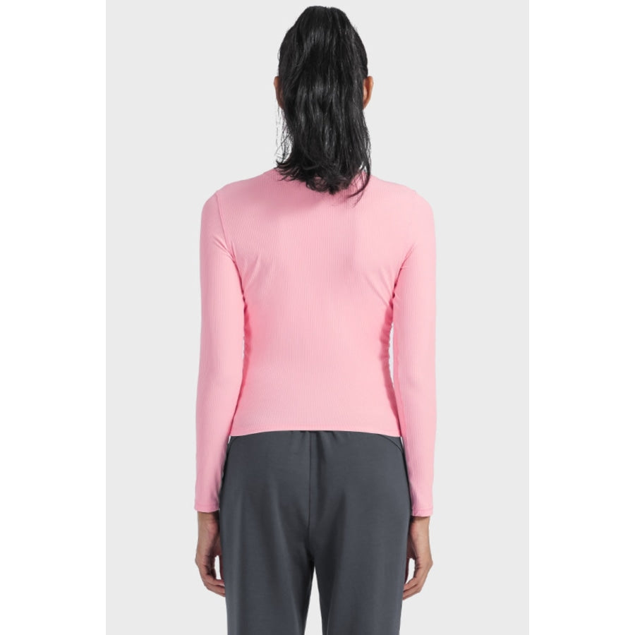 Round Neck Long Sleeve Sports Top