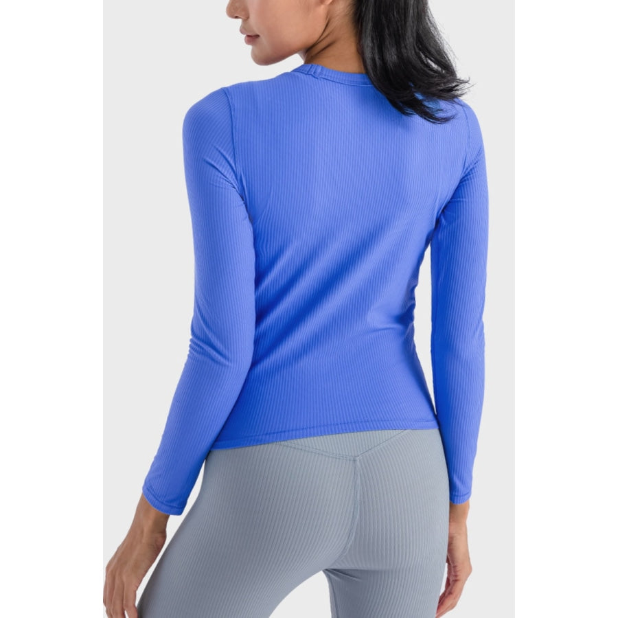 Round Neck Long Sleeve Sports Top