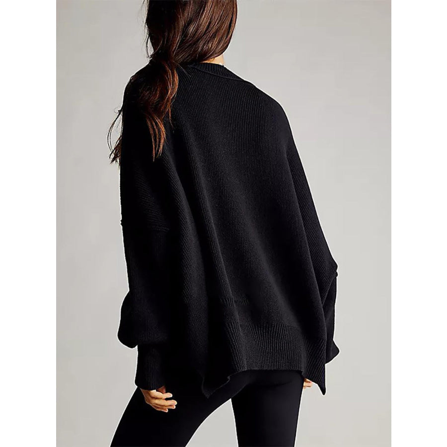 Round Neck Long Sleeve Sweater Apparel and Accessories