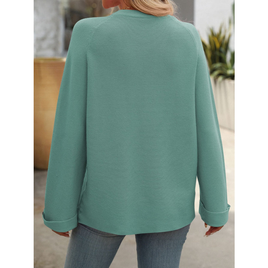 Round Neck Long Sleeve Sweater Apparel and Accessories