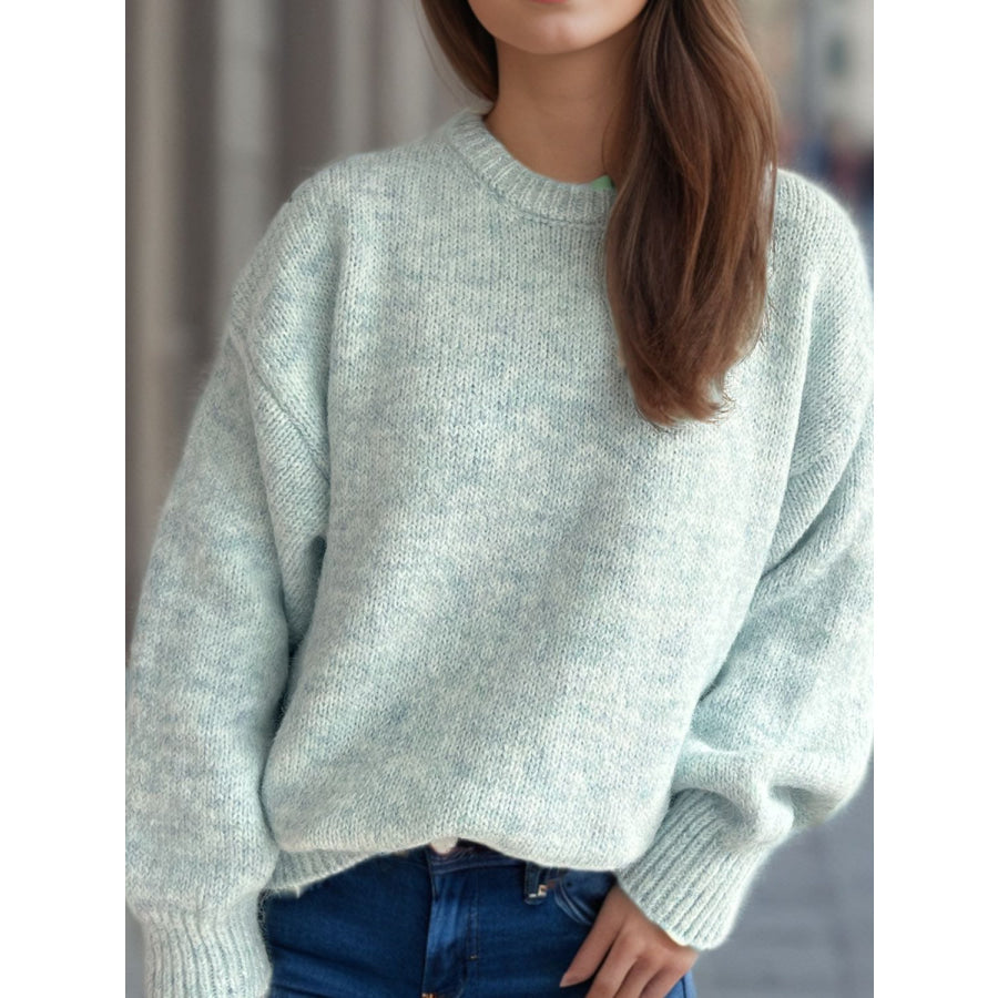 Round Neck Long Sleeve Sweater Apparel and Accessories