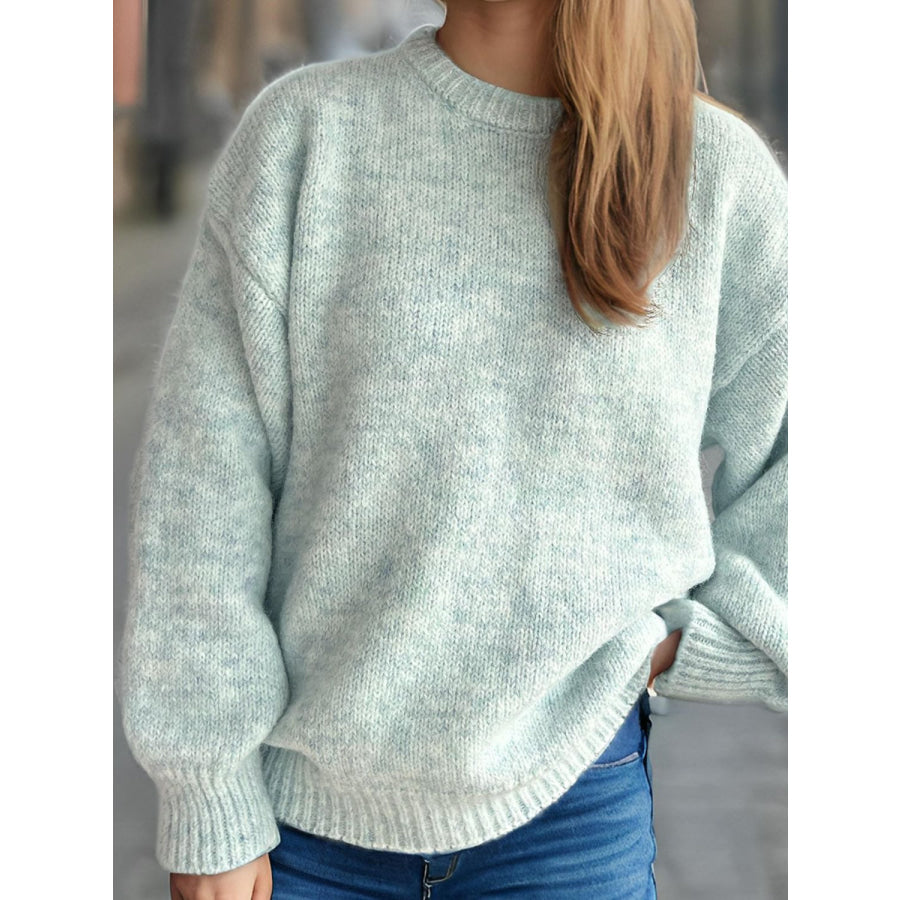 Round Neck Long Sleeve Sweater Apparel and Accessories