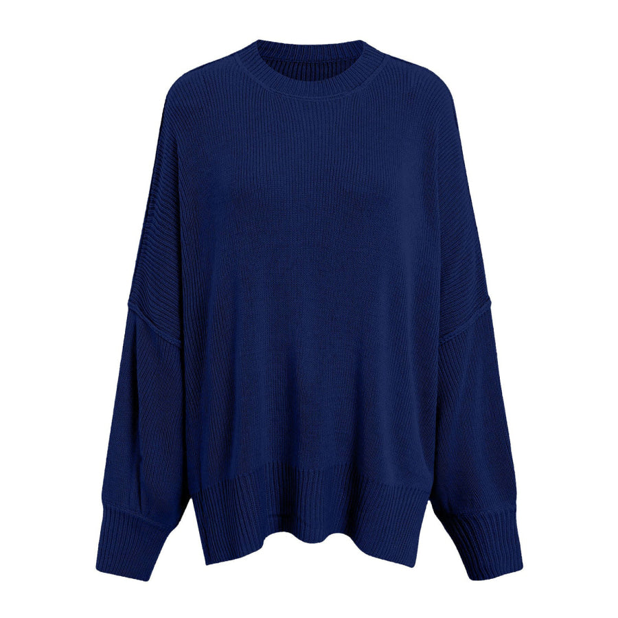 Round Neck Long Sleeve Sweater Apparel and Accessories