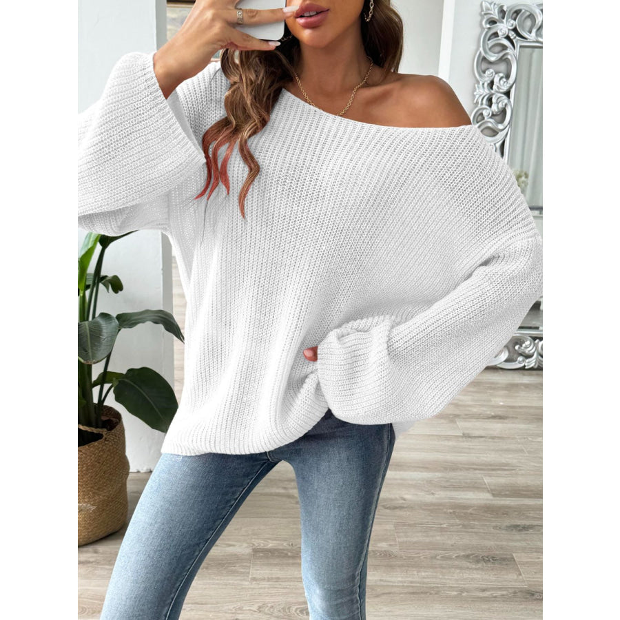 Round Neck Long Sleeve Sweater Apparel and Accessories