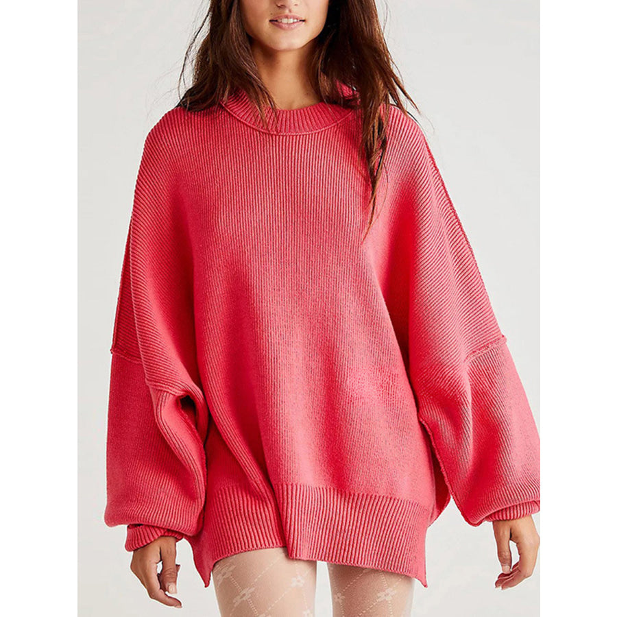 Round Neck Long Sleeve Sweater Apparel and Accessories