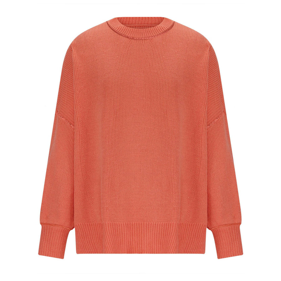 Round Neck Long Sleeve Sweater Apparel and Accessories