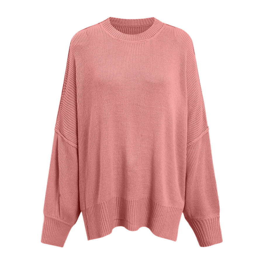 Round Neck Long Sleeve Sweater Apparel and Accessories