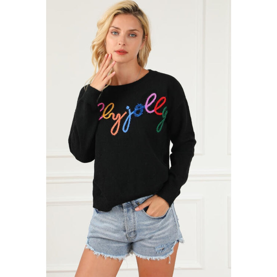 Round Neck Long Sleeve Sweater Apparel and Accessories