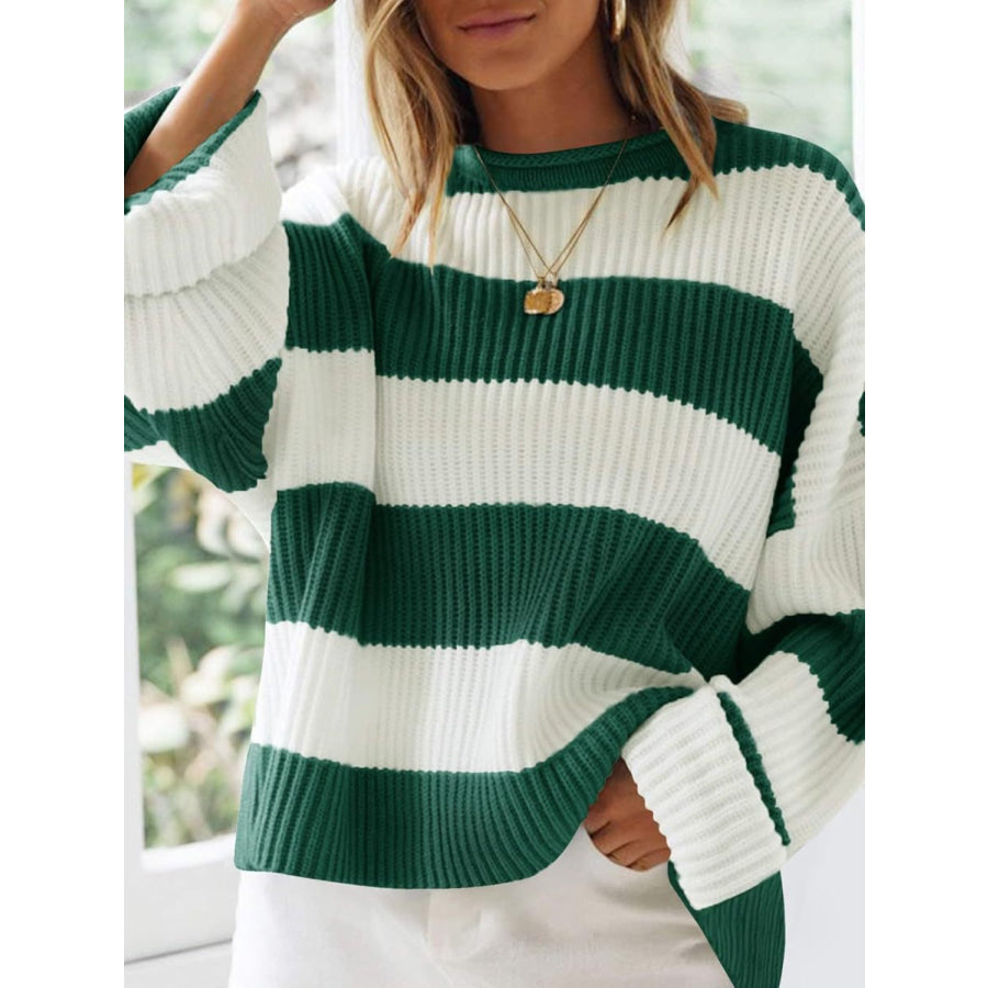 Round Neck Long Sleeve Sweater Apparel and Accessories