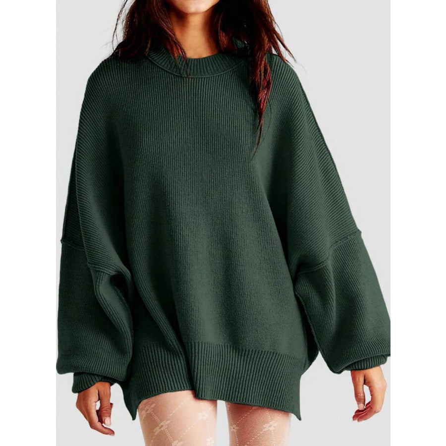 Round Neck Long Sleeve Sweater Apparel and Accessories