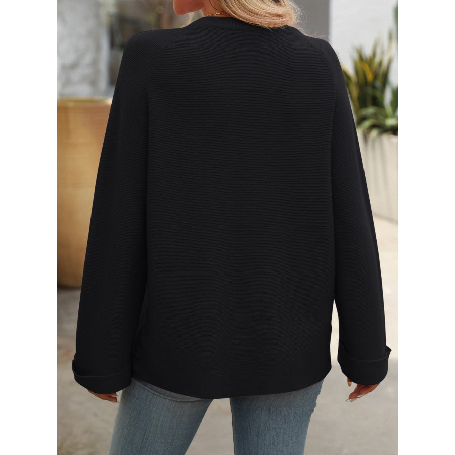 Round Neck Long Sleeve Sweater Apparel and Accessories