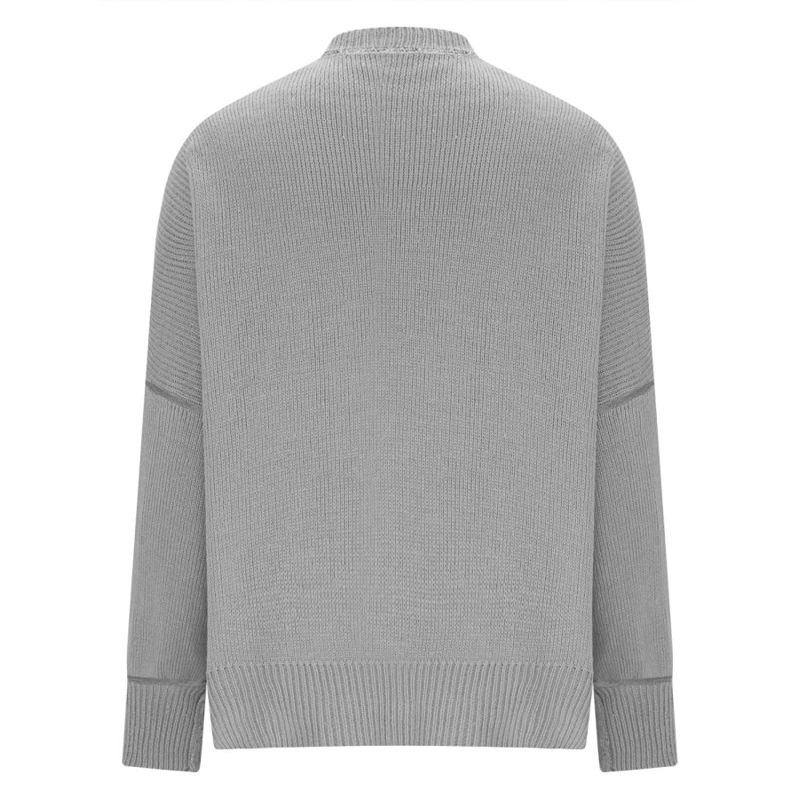 Round Neck Long Sleeve Sweater Apparel and Accessories